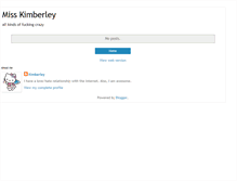 Tablet Screenshot of misskimberley.blogspot.com