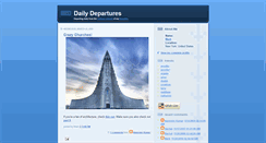 Desktop Screenshot of dailydepartures.blogspot.com