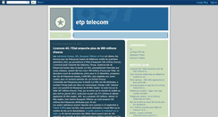 Desktop Screenshot of etptelecom.blogspot.com