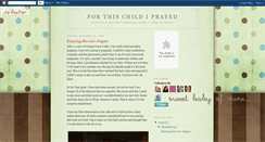 Desktop Screenshot of childiprayed.blogspot.com