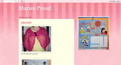 Desktop Screenshot of mariespyssel.blogspot.com