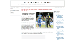 Desktop Screenshot of livecricketcoverage.blogspot.com