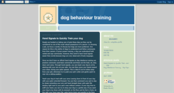 Desktop Screenshot of dog---behaviour--training.blogspot.com