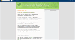 Desktop Screenshot of bestnaturalcoloncleansingsolutions.blogspot.com