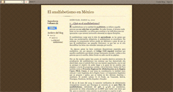 Desktop Screenshot of elanalfabetismoenmexico.blogspot.com