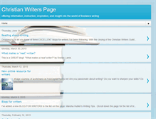 Tablet Screenshot of christianwriterspage.blogspot.com