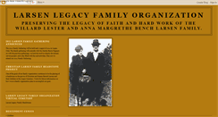 Desktop Screenshot of larsenlegacy.blogspot.com