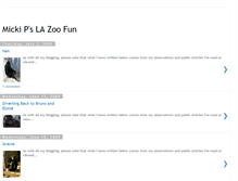 Tablet Screenshot of mickipatthelazoo.blogspot.com