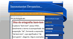 Desktop Screenshot of inconstantesdavaneios.blogspot.com