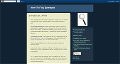 Desktop Screenshot of howtofindsomeone.blogspot.com