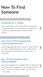 Mobile Screenshot of howtofindsomeone.blogspot.com