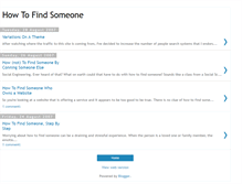 Tablet Screenshot of howtofindsomeone.blogspot.com