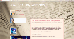 Desktop Screenshot of amilliontinymoments.blogspot.com