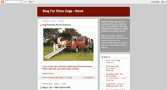 Desktop Screenshot of blogforshowdogsnews.blogspot.com