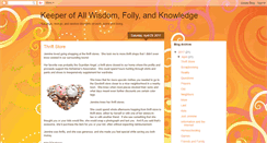 Desktop Screenshot of keeperofallwisdomfollyandknowledge.blogspot.com