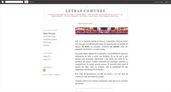 Desktop Screenshot of letrascomunes.blogspot.com