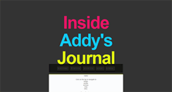 Desktop Screenshot of insideaddysjournal.blogspot.com