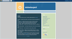 Desktop Screenshot of dotnetexpert.blogspot.com