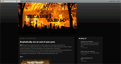 Desktop Screenshot of becauseisaidsodammit.blogspot.com