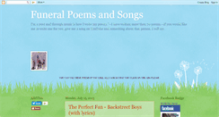 Desktop Screenshot of funeral-poems-and-songs.blogspot.com