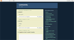 Desktop Screenshot of lummoxicity.blogspot.com