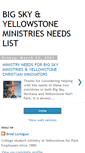 Mobile Screenshot of bigskyyellowstoneneeds.blogspot.com