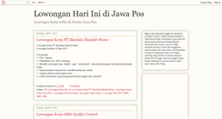 Desktop Screenshot of lowonganjawapos.blogspot.com