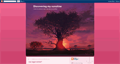 Desktop Screenshot of discoveringmysunshine.blogspot.com