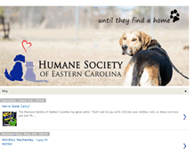 Tablet Screenshot of humanesocietyofeasterncarolina.blogspot.com