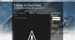 Desktop Screenshot of ispokeinclasstoday.blogspot.com