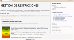 Desktop Screenshot of gestionderestricciones.blogspot.com