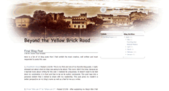 Desktop Screenshot of beyondtheyellowbrickroad09.blogspot.com