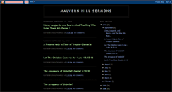 Desktop Screenshot of malvernhillsermons.blogspot.com