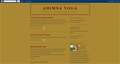 Desktop Screenshot of ahimsayogastudio.blogspot.com