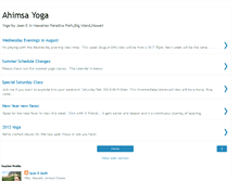 Tablet Screenshot of ahimsayogastudio.blogspot.com