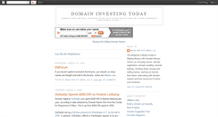 Desktop Screenshot of domaininvestingtoday.blogspot.com