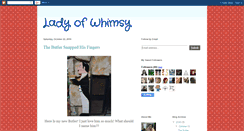 Desktop Screenshot of ladyofwhimsy.blogspot.com