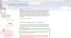 Desktop Screenshot of ambianceofwellbeing.blogspot.com