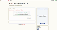 Desktop Screenshot of mukjizat-doa-harian.blogspot.com