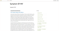 Desktop Screenshot of hivsymptomu.blogspot.com