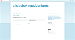 Desktop Screenshot of aliciasbakingadventures.blogspot.com