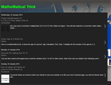 Tablet Screenshot of mathematicaltrick.blogspot.com