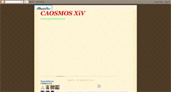 Desktop Screenshot of caosmosxiv.blogspot.com