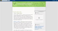 Desktop Screenshot of antispywarewindows7.blogspot.com