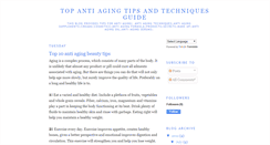 Desktop Screenshot of antiagingtipsguide.blogspot.com