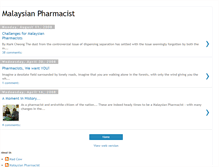 Tablet Screenshot of malaysianpharmacist.blogspot.com