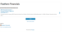 Tablet Screenshot of feathersfinancials.blogspot.com