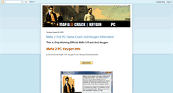 Desktop Screenshot of mafia2crackpc.blogspot.com