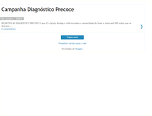 Tablet Screenshot of diagnosticoprecoce.blogspot.com