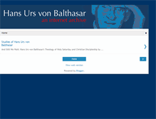 Tablet Screenshot of hansursvonbalthasar.blogspot.com